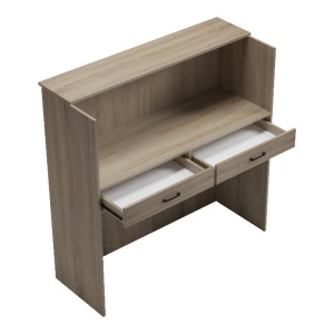 Recepciós pult, Optima, szürke, 40x110x110 cm - Img 3
