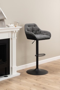 Scaun de bar Brooke V1, Gri, 109x52x52 cm