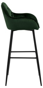 Scaun de bar Brooke, Verde, 104x52x53 cm - Img 5