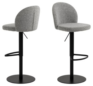 Scaun de bar Patricia, Gri, 109x44x50 cm - Img 3