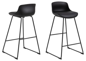 Scaun de bar Tina, Negru, 94x43x49 cm - Img 2
