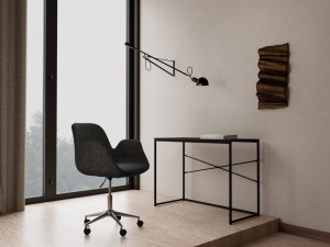 Scaun de birou Beth, Gri, 88x58x57.5 cm - Img 2