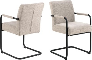 Scaun dining Adele, Bej, 84.5x50.5x64.5 cm - Img 3