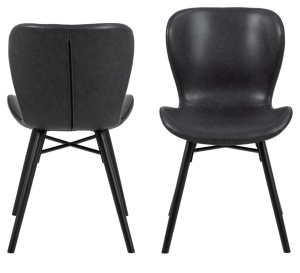 Scaun dining Batilda -A1 V1, Negru, 82.5x47x53 cm - Img 7