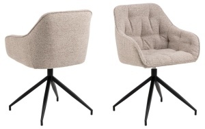 Scaun dining Brooke, Bej, 82x57x54.5 cm - Img 5