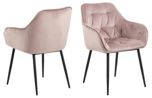 Scaun dining Brooke, Roz prafuit, 83x58x55 cm - Img 3