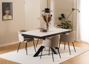 Scaun dining Eleanor, Bej, 79x55.5x55 cm - Img 6
