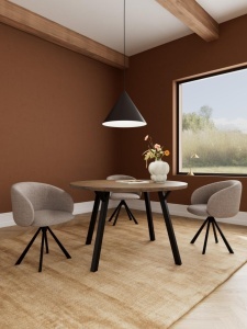 Scaun dining Eleanor, Gri, 79x56x55 cm