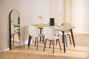 Scaun dining Esra, Bej, 86x50x58 cm - Img 7