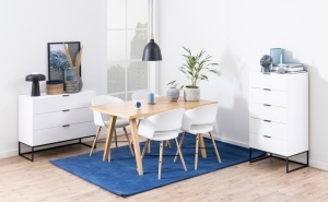 Scaun dining I_Luna, Alb, 80.5x52x51.5 cm - Img 2