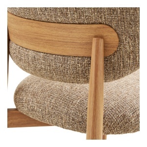 Scaun dining Isola, Bej, 58x52x77 cm - Img 3