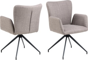 Scaun dining Laura, Gri, 86x57x61.5 cm - Img 3