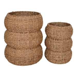 Set 2 piese Cosuri Sarbas, Natural, 35x35x45 cm - Img 5