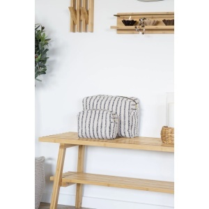 Set 2 piese Genti pentru toaleta Nador, Nisip, 11x30x22 cm - Img 3