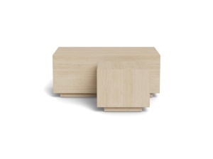 Set 2 piese Masute de cafea Dice, Bej, 42x100x60 cm - Img 4