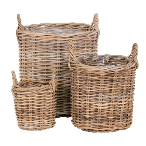 Set 3 piese Cosuri decorative Sema, Natural, 40x40x48 cm - Img 2