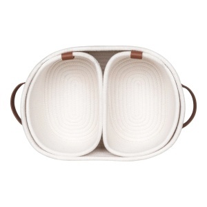 Set 3 piese Cosuri Jarana, Alb, 35x22x13 cm - Img 2