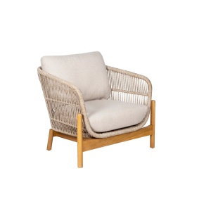 Set 4 piese Mobilier lounge pentru exterior Terracina, Maro, 78.5x84.5x72 cm - Img 4