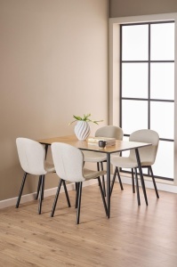 Set 5 piese Masa dining si Scaune Wilma V2, Natural, 75x120x80 cm