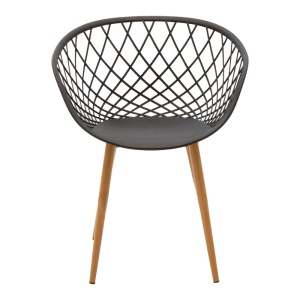 Set masa si scaune dining, 5 buc, Ezra Faragio, Pako, Antracit 120x75x75 cm - Img 8