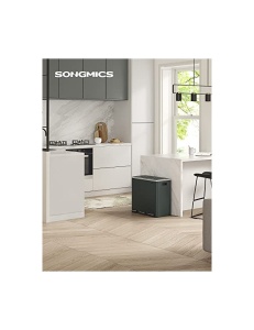 Szelektív hulladékgyűjtő Soft-Close 3 x 18L, LTB54GS, fekete, 61 x 31 x 56 cm - Img 2