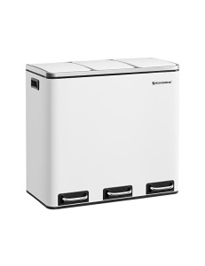 Szelektív hulladékgyűjtő Soft-Close 3 x 18L, LTB54WT, fehér, 61 x 31 x 56 cm