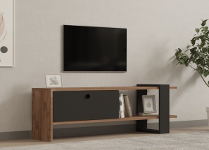 TV-szekrény, Ova, Tölgy, 120x36,8x25 cm