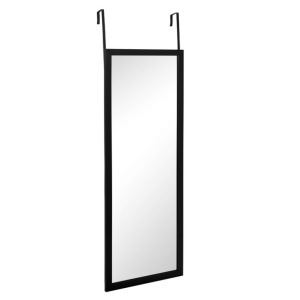 Ajtóra akasztható tükör, PWD-0111 19940, fekete, 34x1.7x94cm