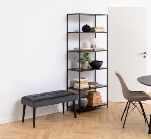Banca Glory, Gri, 45x95x38 cm - Img 2
