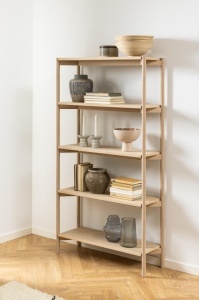 Biblioteca Braidwood, Alb, 160x86x30 cm - Img 3