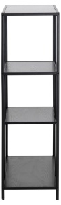 Biblioteca Seaford, Negru, 114x77x35 cm - Img 5
