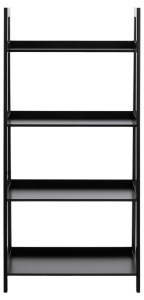 Biblioteca Wally, Negru, 130x63x40 cm - Img 4