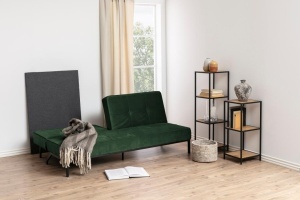 Canapea extensibila Perugia, Verde, 87x198x95 cm - Img 3