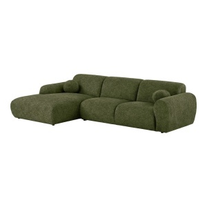 Canapea lounge stanga Clyde, Verde masliniu, 109x177x300x75 cm - Img 4