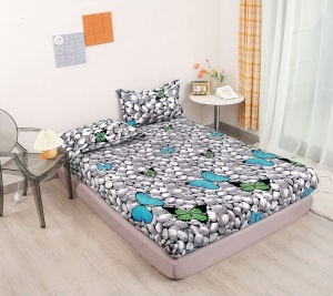 Cearsaf de pat Cocolino cu elastic si 2 fete de perna Nicole 180x200cm