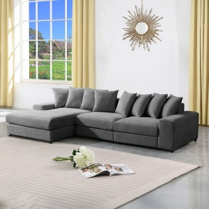Coltar dreapta, Gerando, Antracit, 336x179x83 cm