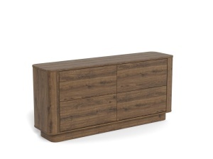 Comoda Atmore, Gri, 75x160x40 cm - Img 2