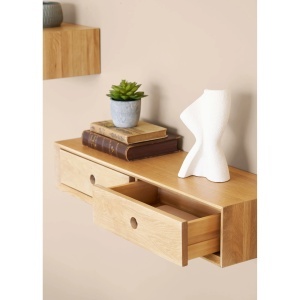 Comoda de perete Luzern, Nuc, 25x80x15 cm - Img 3