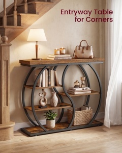 Consola Dacey, Maro rustic, 100x30x81.5 cm - Img 3