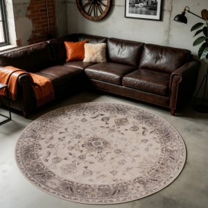 Covor Rotund INKA V3 Bej 160x160 cm