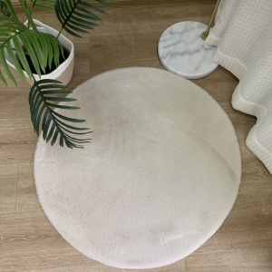 Covor Rotund, Soft, Crem, 80x80 cm, Delta LOP 050