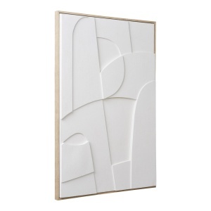 Decoratiune de perete Madeline No. 1, Alb, 3x60x90 cm - Img 4