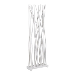 Decoratiune podea Jati, Alb pal, 20x60x190 cm - Img 2
