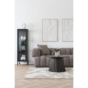 Dulap vitrina Brisbane, Negru, 35x40x140 cm - Img 3