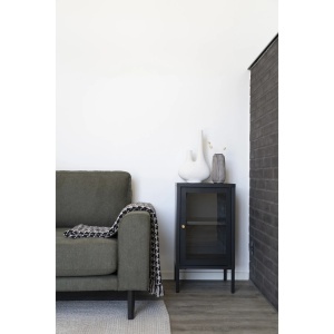 Dulap vitrina Cabinet, Negru, 35x38x70 cm - Img 3