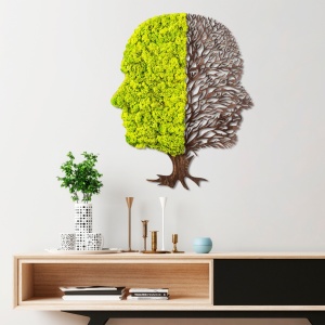Fali dekoráció, Green, zöld, 45x1x56 cm