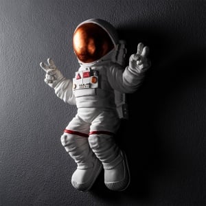 Fali dekoráció, Yak-001 Astronaut, téglavörös, 35x47x10 cm - Img 6