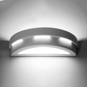 Fali lámpa, Helios, fehér, kerámia, 40x15x10 cm - Img 3
