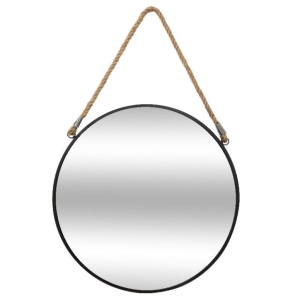 Fali tükör, PWD-0084 18181, fekete, 55x3x55cm