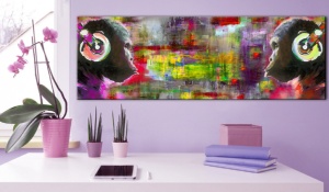 Festmény Musical Duet, 150x50 cm - Img 2